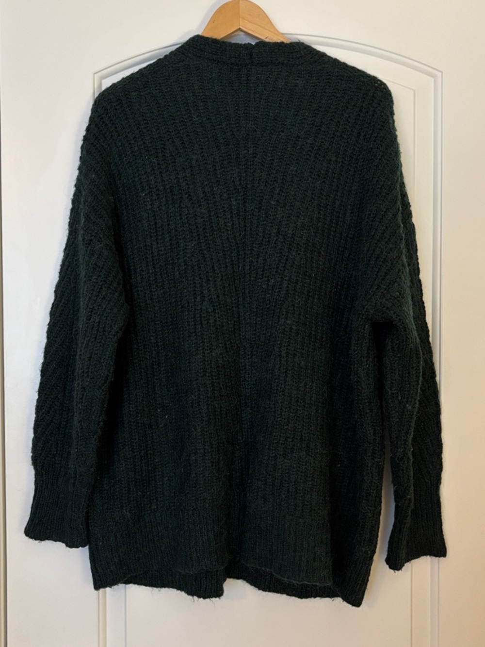 Max Studio Chunky Knit Alpaca Wool Blend Oversized Cardigan Women’s L EUC - Picture 4 of 9
